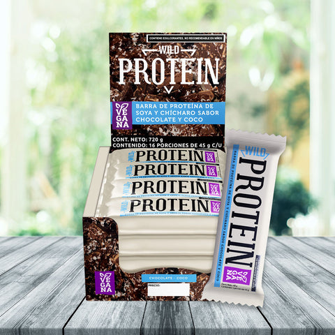 Barra de Proteína Vegana sabor Chocolate Coco 16 unidades